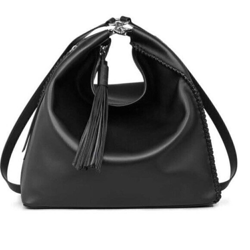 All Saints Pearl Convertible Backpack Black Leather